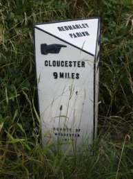 Redmarley mile marker left