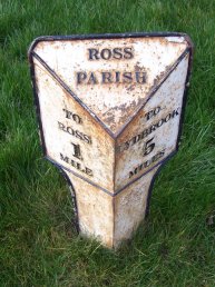 Ross Parish mile marker