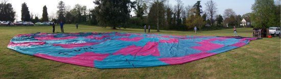 Unpacked hot air balloon