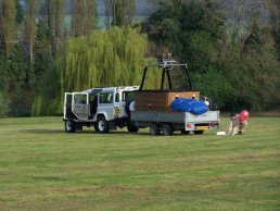 Air balloon on trailer