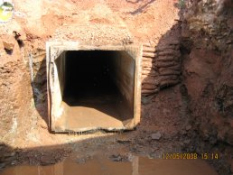 The cleared end of the culvert (12-05-08)