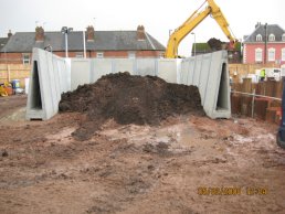 Spoil storage clamp in use (05-02-08)