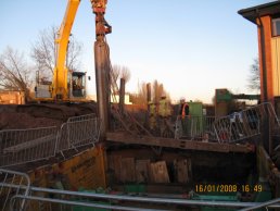 The piles at Kings Acre (16-1-08)