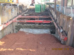 Shaft sections being positioned (14-02-08)