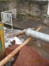 Water at being pumped to Fiveways (20-01-08)