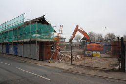 The building being demolished (17-2-09)