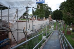 The front of the retaining wall (14-8-08)