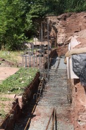 The rebuilding of the boundary wall (4-7-09)