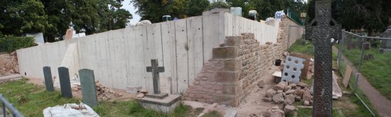 Facing for the boundary wall (19-9-09)