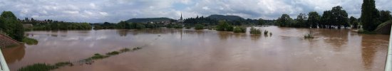 The floods seen from Bridstow Bridge (22-07-07)