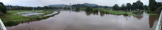 The floods seen from Bridstow Bridge (23-07-07)