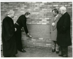 Stone laying at Methodists Church