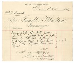 Innell & Wharton receipt