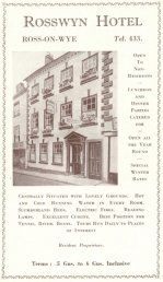 Rosswyn Hotel advert 1949