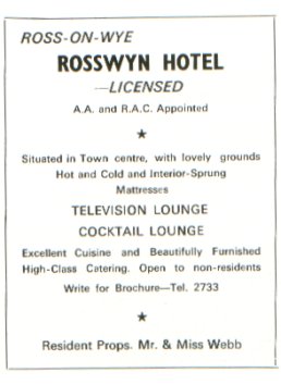 Rosswyn advert 1971