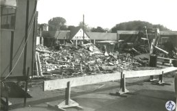 The demolition of the upper showroom