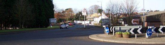 The end of Gloucester Road Ross-on-Wye