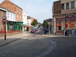 Looking east down Gloucester Road