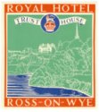 Royal Hotel Luggage Label