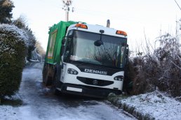 Front of the recycling lorry