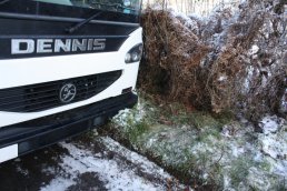 Bumper of the recycling lorry