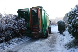 Back of the recycling lorry