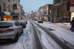 Snow looking down Broad Street