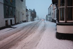 Snow at the top of Edde Cross Street