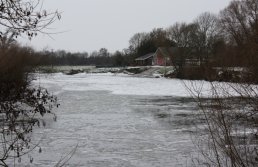 Ice in front of the Ross Rowing Club