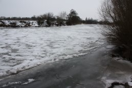 Ice on the River Wye near to the Rowing Club