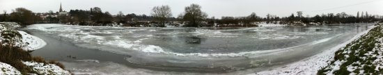 Ice on the River Wye above the Rowing Club