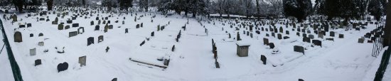 St. Marys church yard in the snow