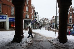 The snow from the Market Arches