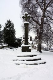 Plague Cross in the snow