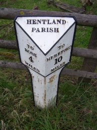 Pengethley (Hentland Parish) mile marker