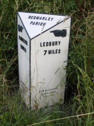 Redmarley mile marker right