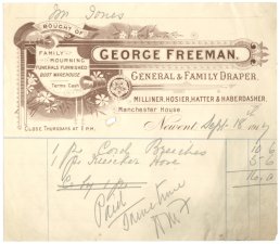 George Freeman receipt