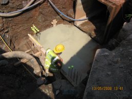 The new base for the end of the culvert (13-05-08)