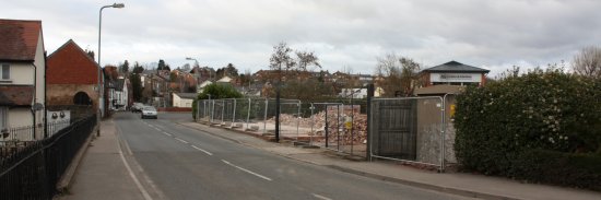 The cleared site seen from Millpond Street (22-2-09)