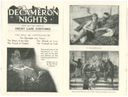 Decameron Nights in the New Theatre