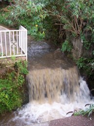 The weir for Brookend Mill at Five Ways