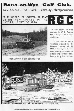 Advert for the building of the Golf Club