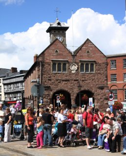 Market House with crowds