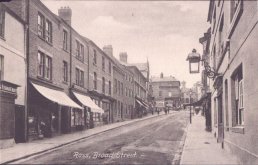 An old photo of Broad Street Ross-on-Wye