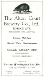 Alton Court Brewery advert c. 1938