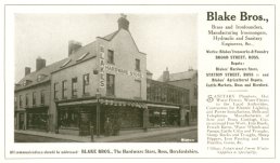 Blake Bros advert