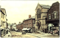 A postcard of the lower part of Broad Street