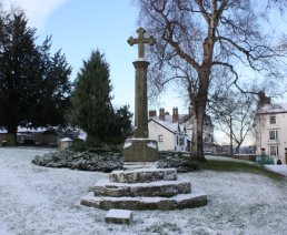 Plague Cross in the snow