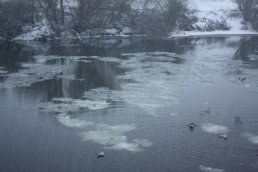 Snow in the River Wye