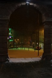 The Market Place in the snow